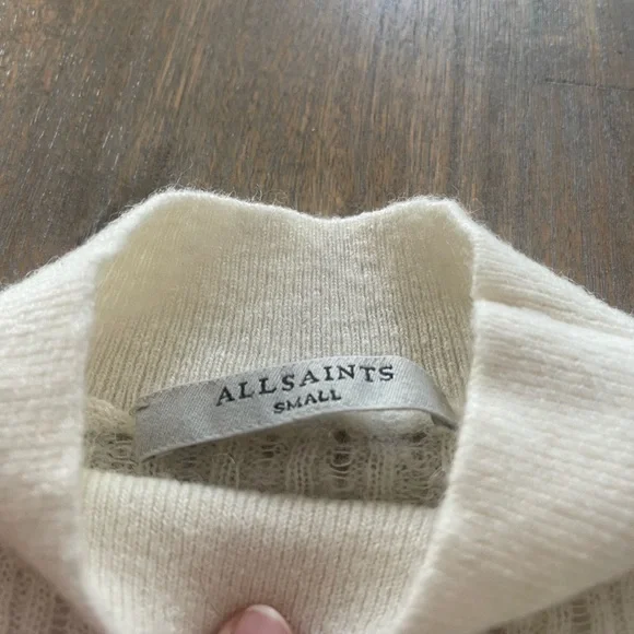 White Ribbed Knit Sweater - Picture 4 of 7